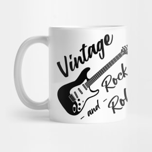 Vintage Rock and Roll electric guitar art Mug